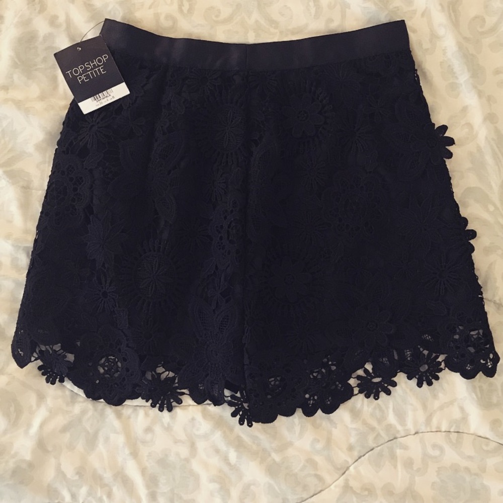 TOPSHOP New Floral Crochet Skirt